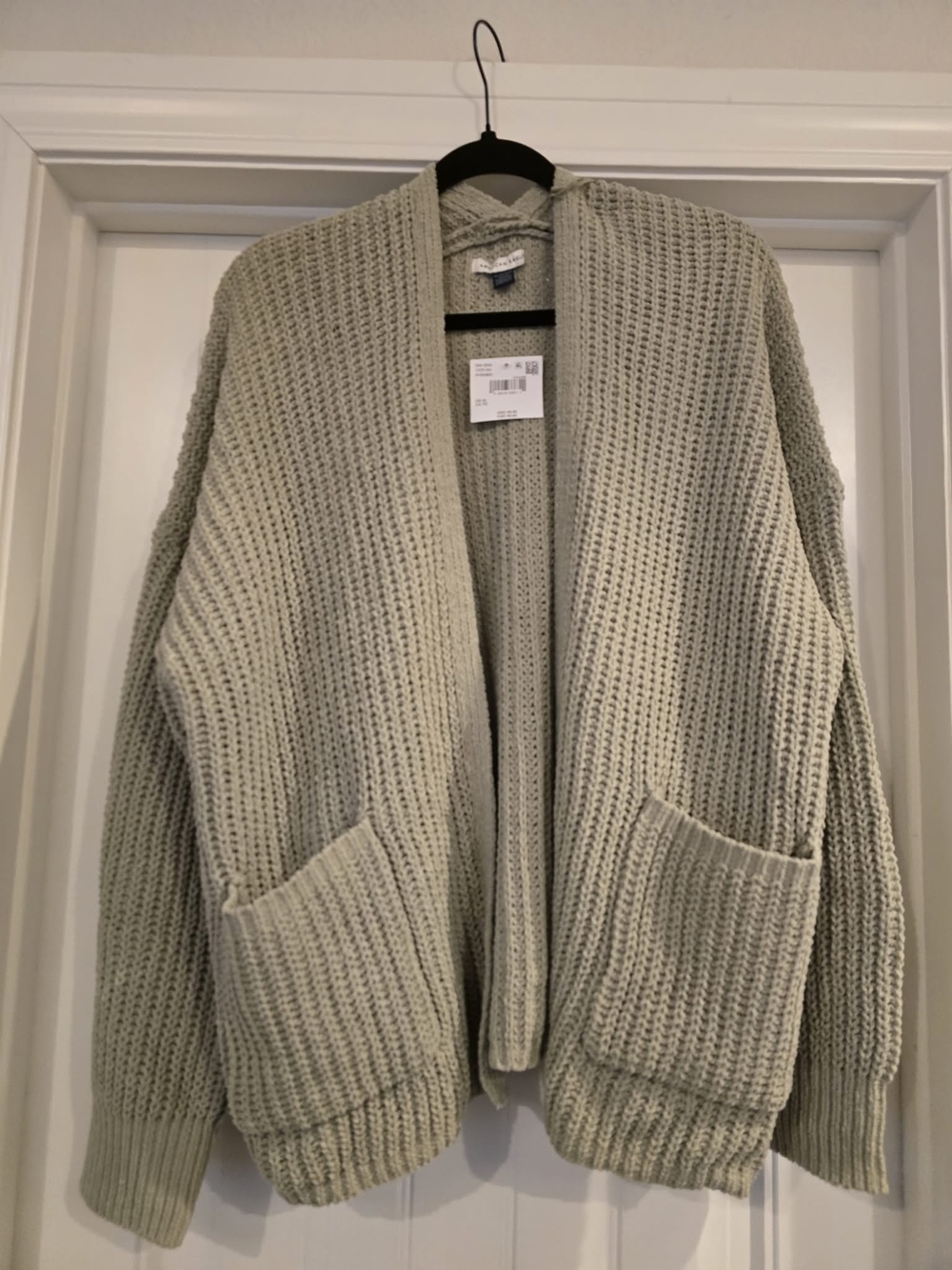 American Eagle Plush Cardigan in Light Green